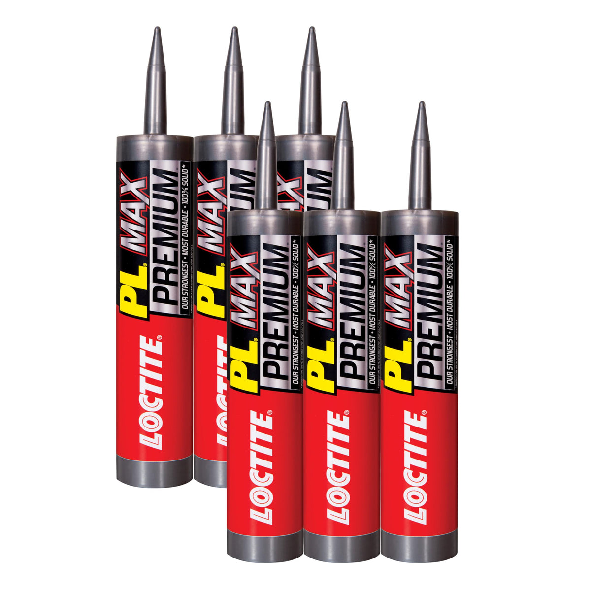 Loctite PL Premium Max adhesive cartridge for a strong bond on many materials.