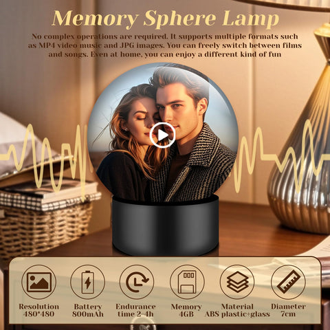 LOCZAR Memory Sphere Lamp LED nightlight doubles as a desk ornament