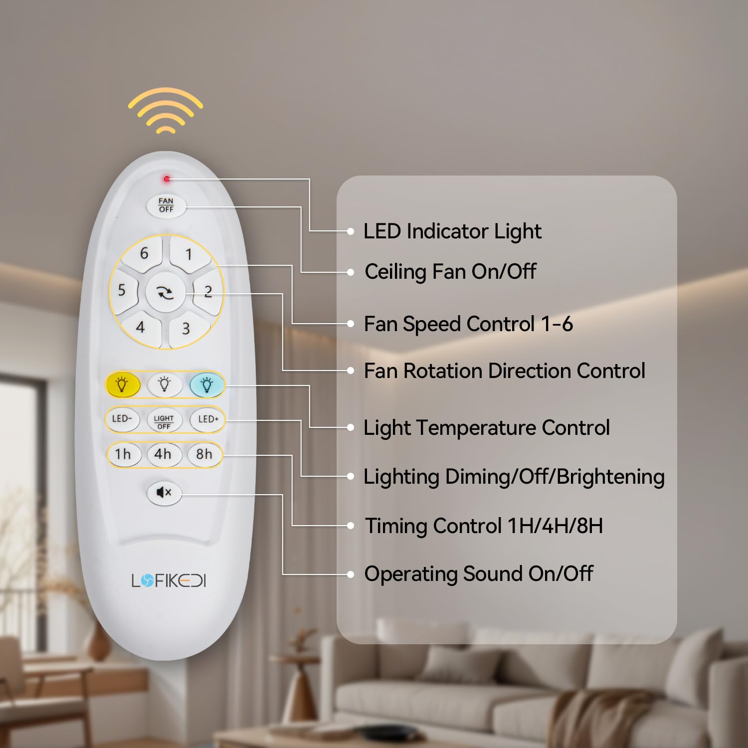LOFIKEDI quiet operation keeps rooms comfortable and undistracted.