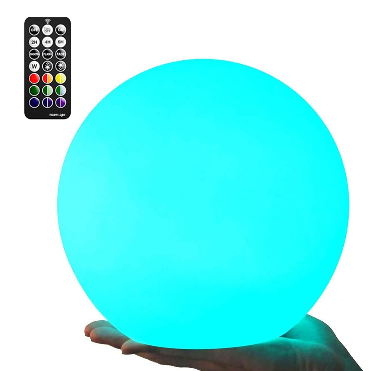LOFTEK 8-inch LED night light ball with remote for easy color control and ambience