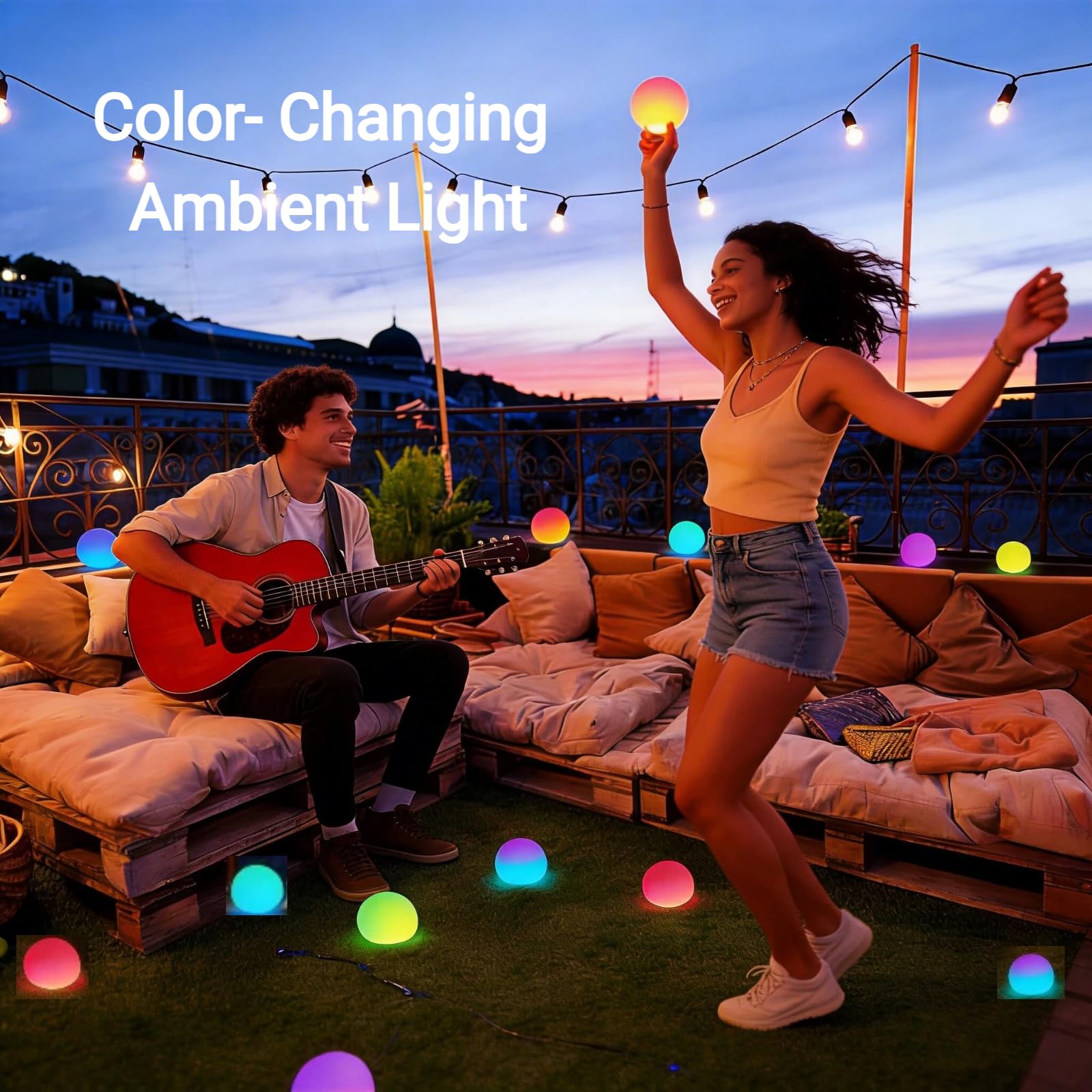 LOFTEK LED Ball Light portable and easy to place anywhere.