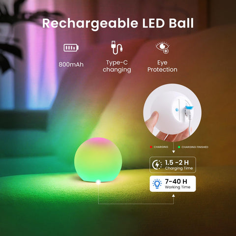 LOFTEK LED Ball Light suitable for pool, garden or patio decor.