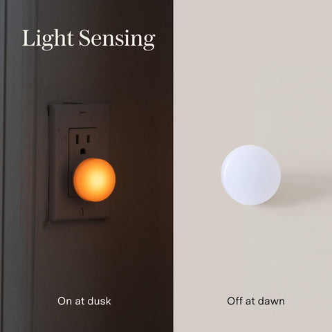 Loftie night light used in a bathroom and hallway for continuous soft lighting.