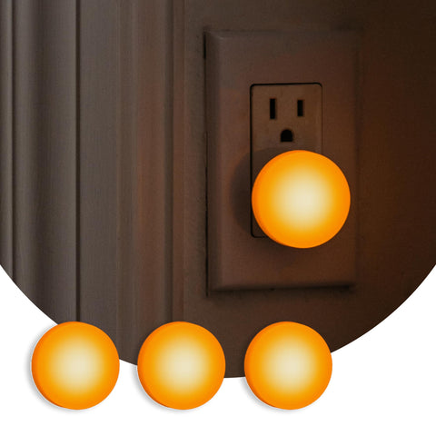 Loftie night light with dusk-to-dawn sensor illuminates a hallway for safe after-dark travel.