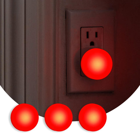Loftie night light on wall provides ambient 0.5W illumination for hallways.
