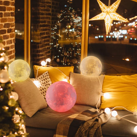 LOGROTATE Moon Lamp with 16 RGB colors for versatile mood lighting