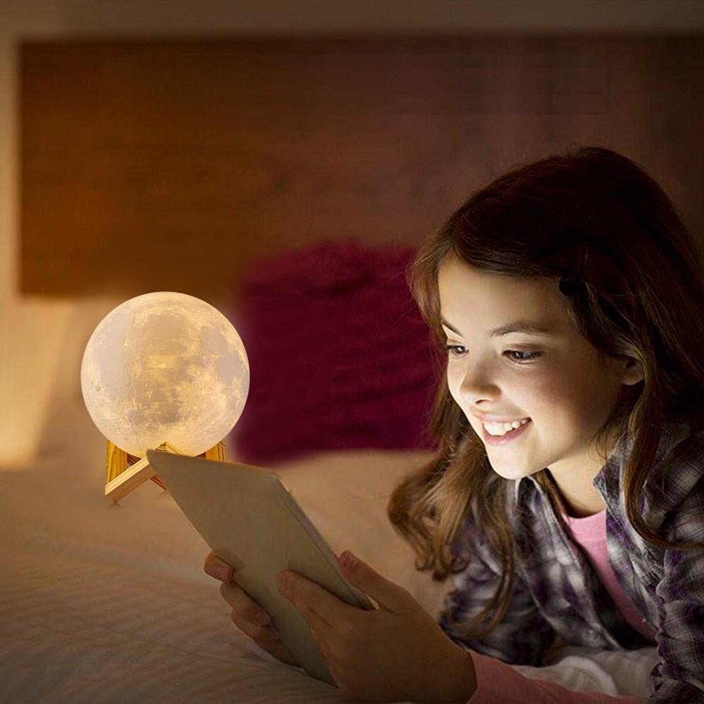 LOGROTATE Moon Lamp night light for kids in nursery or bedroom