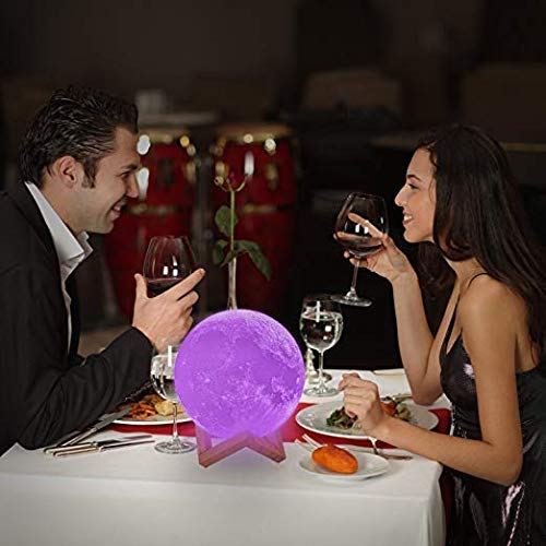 LOGROTATE Moon Lamp USB rechargeable power, cordless use