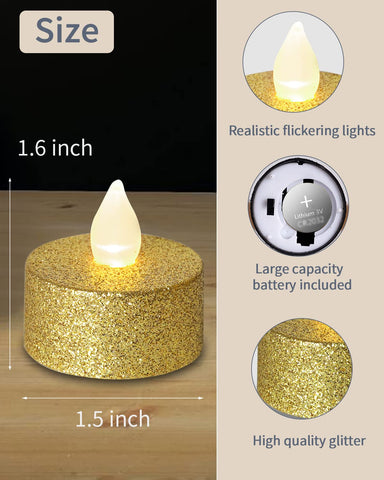 LOGUIDE flameless votive tealight with realistic flame for cozy evenings.