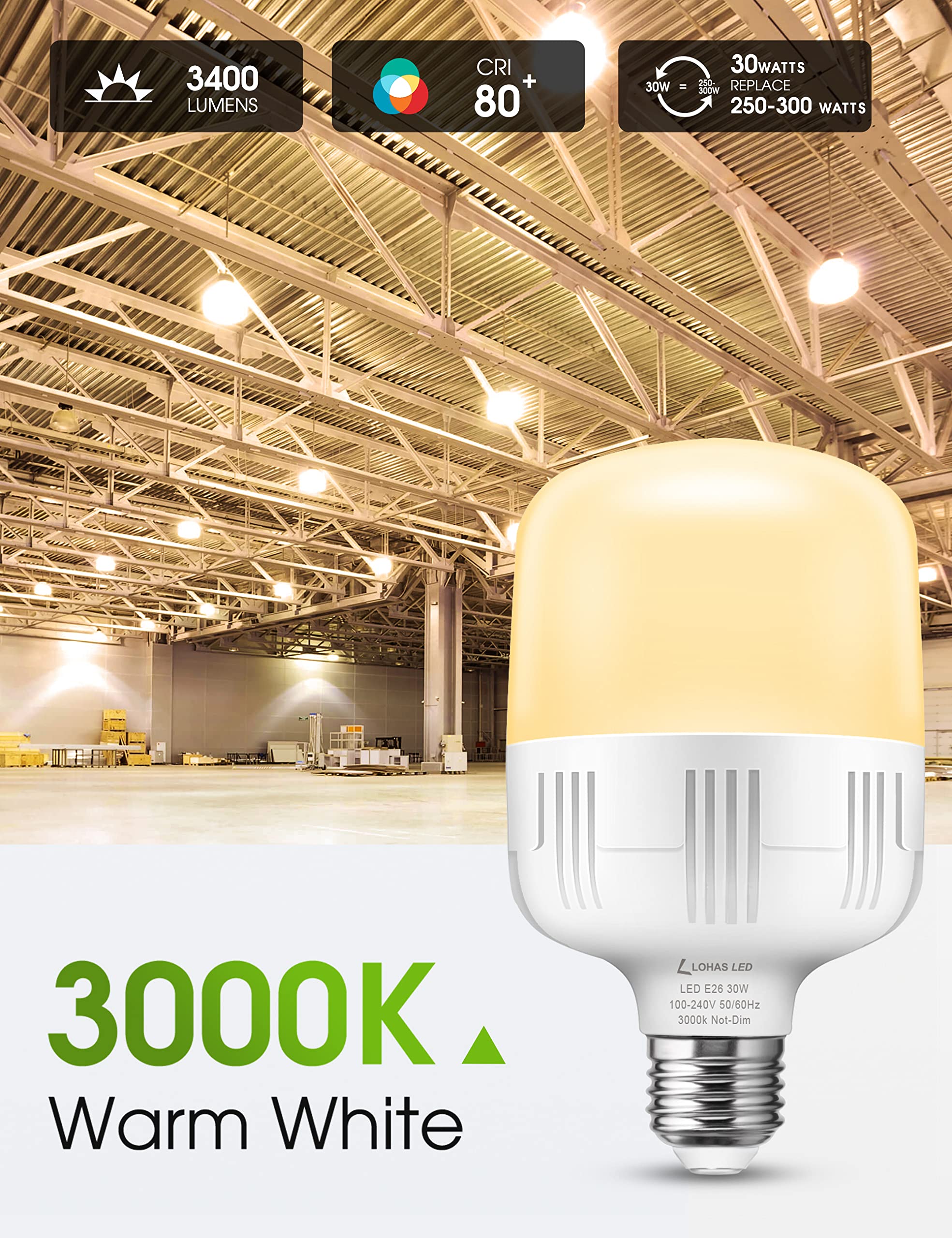 LOHAS LED with included E39 adapter for flexible installations.