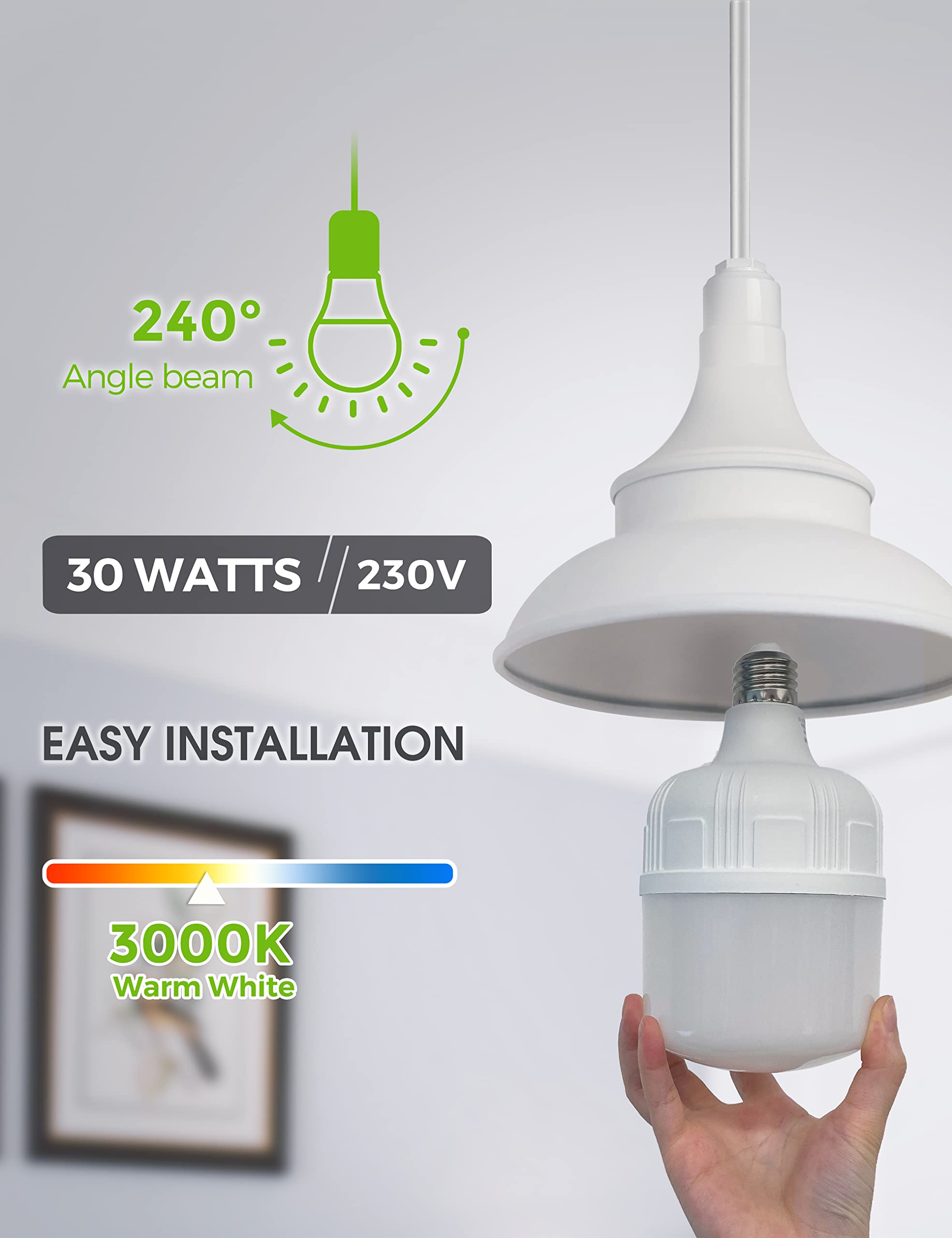 LOHAS LED easy plug-and-play with E26 and E39 compatibility.
