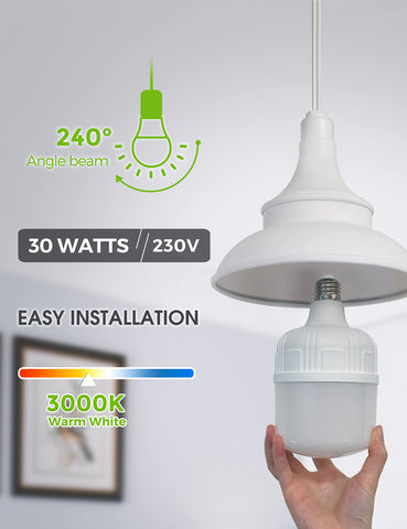 LOHAS LED easy plug-and-play with E26 and E39 compatibility.