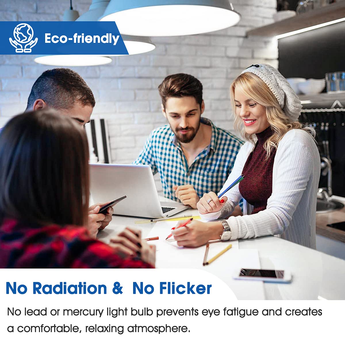 L LOHAS LED GU24 bulb non-dimmable, steady daylight for calm environments.