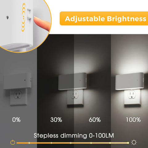 L LOHAS LED brightness-control slide demonstrating 0-100 lm output