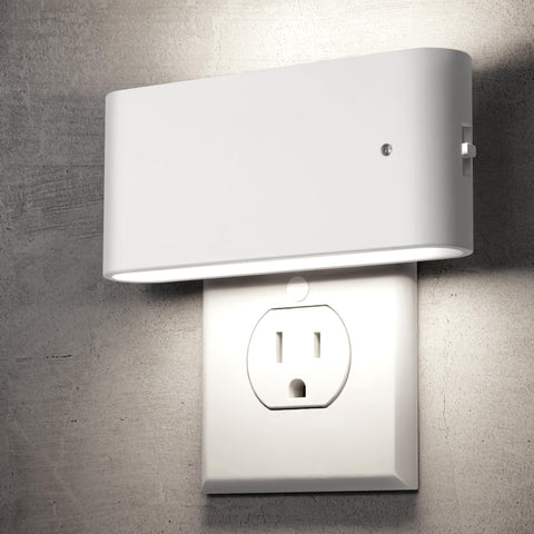 L LOHAS LED night light two-pack front view showing plug-in design for hallway lighting