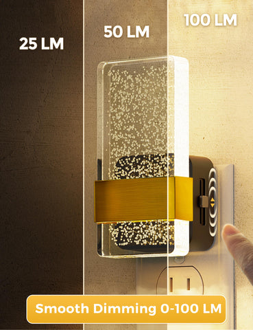 L LOHAS LED bathroom night light with acrylic body and ring