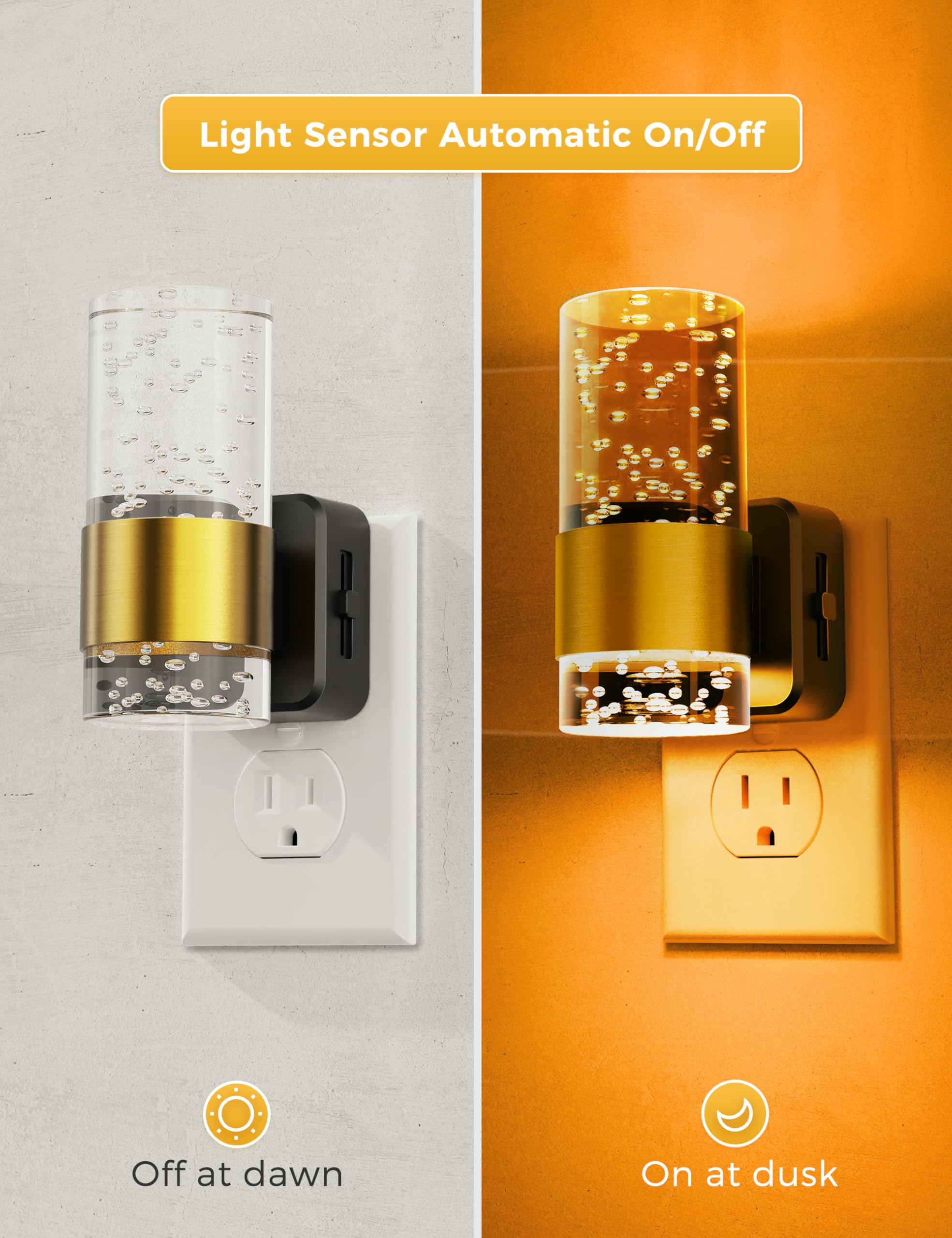 L LOHAS LED dimmable night light with side slider to adjust brightness.
