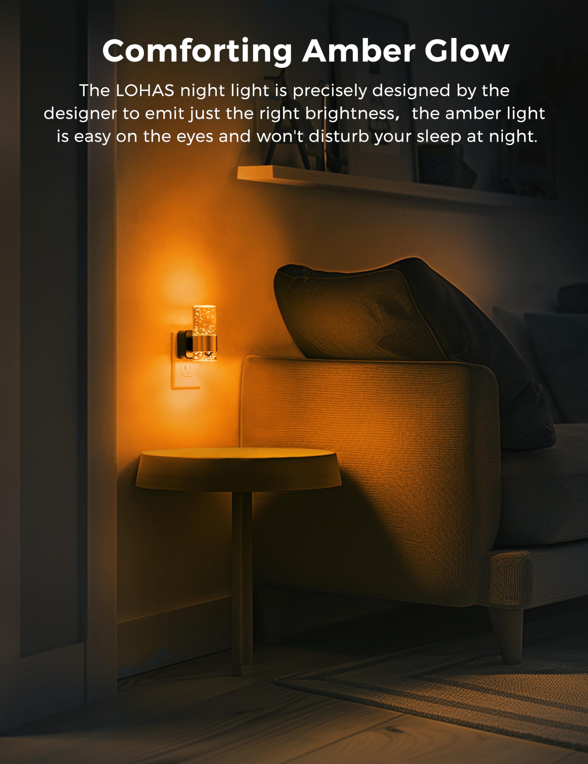 L LOHAS LED three-prong plug ensures secure, easy installation.