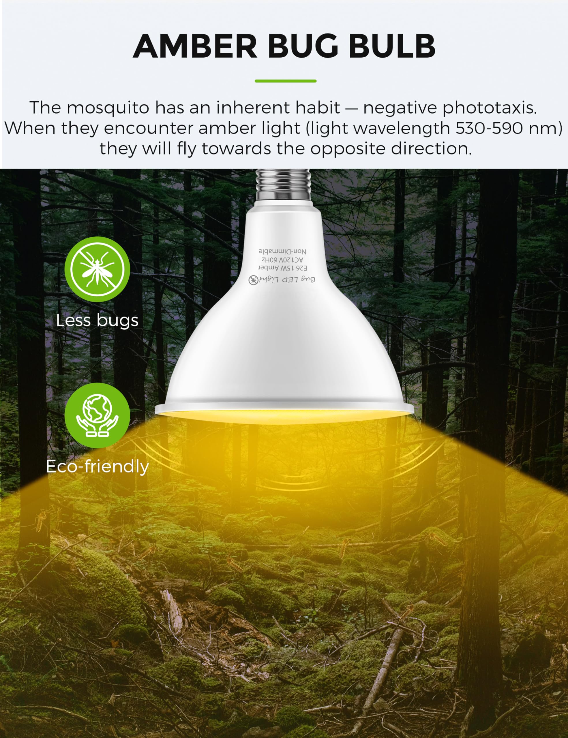 L LOHAS LED 150-200W equivalent amber bulb saves energy with 15W input.