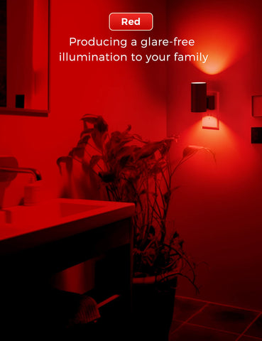 L LOHAS LED red night light with 360-degree illumination for wide coverage