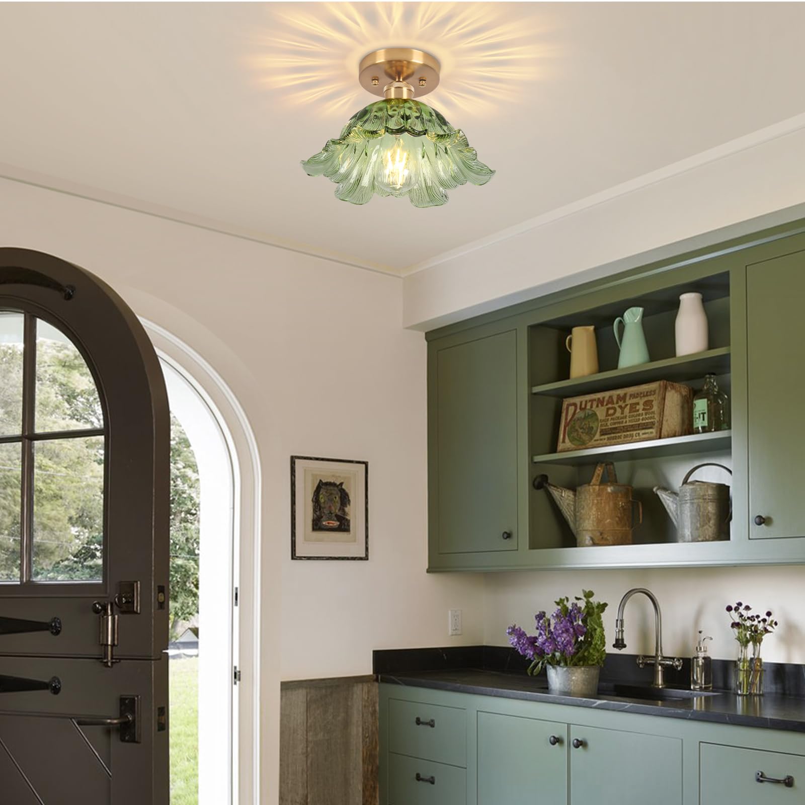 Loiogohot porch entrance light with secure, durable design.
