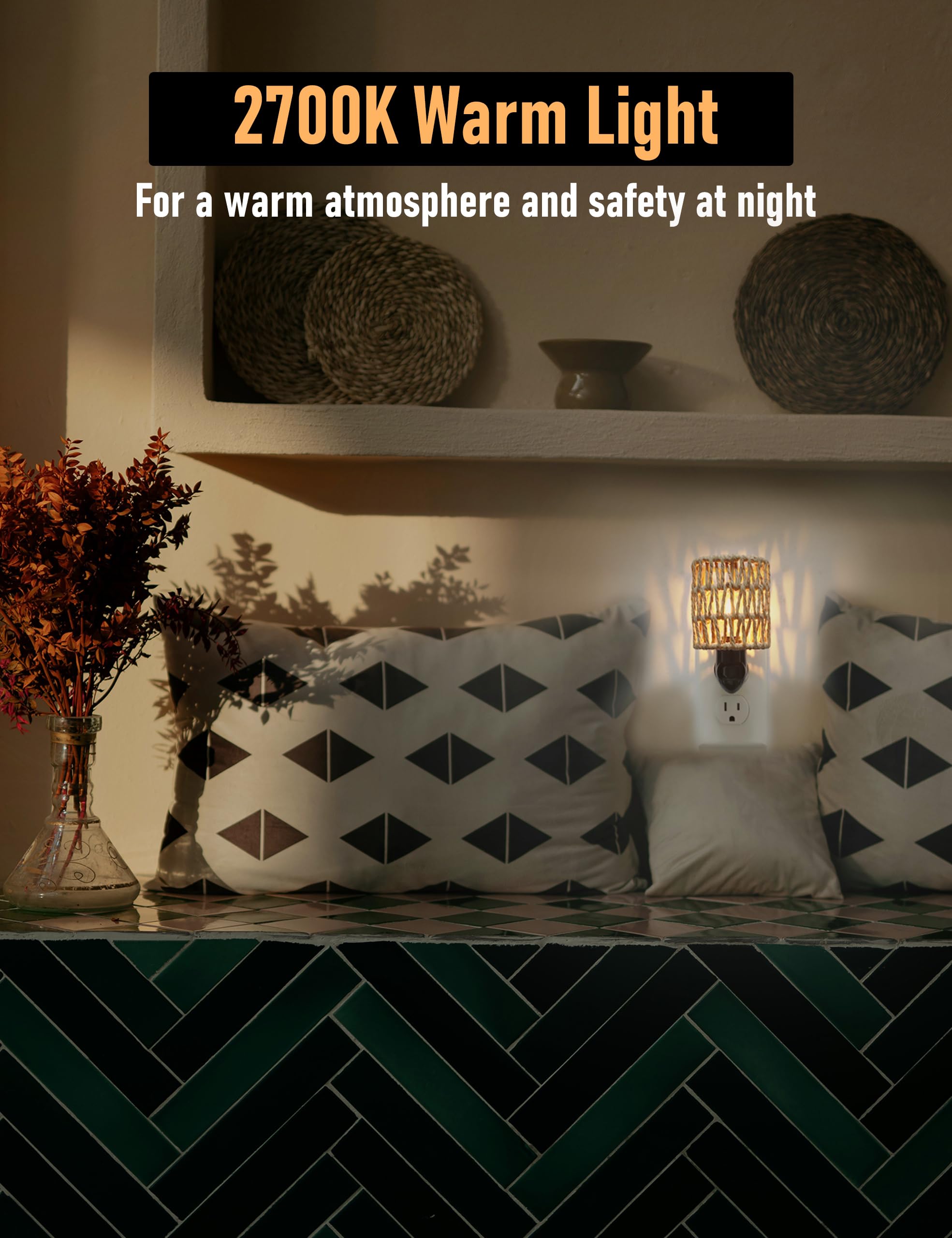 LOIWON night light switch on/off for easy nighttime visibility.