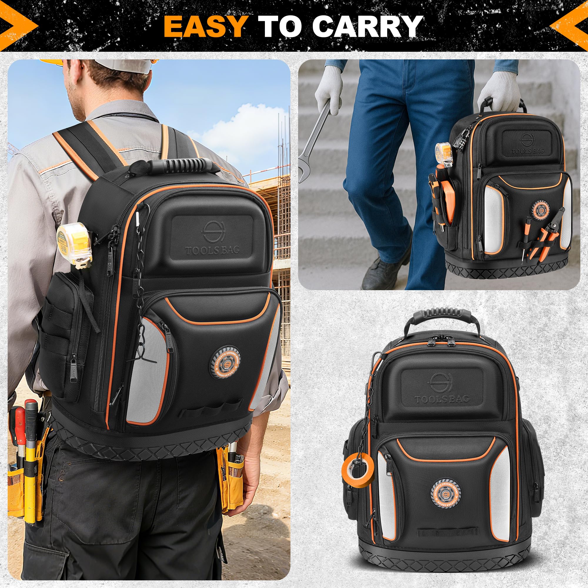 LOKASS front and side pockets provide quick access and organization