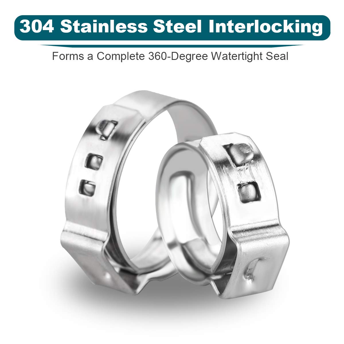 LOKMAN 360° seal cinch clamps provide watertight PEX joints