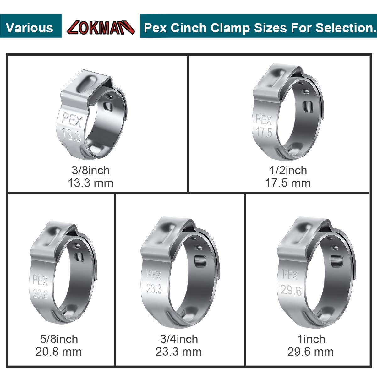 LOKMAN professional-grade cinch clamps enable quick plumbing connections