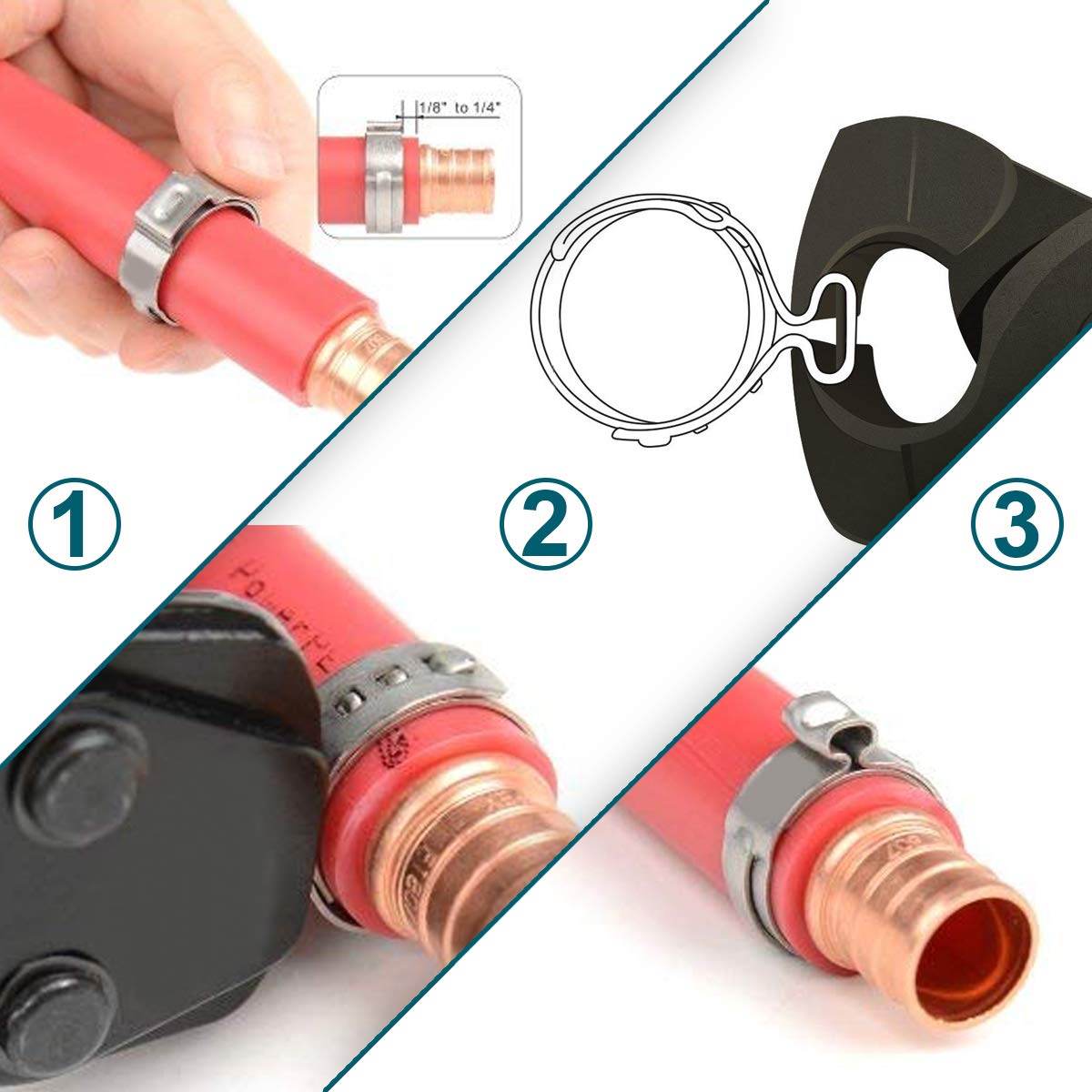 LOKMAN clamp accommodates multiple PEX brands for universal compatibility