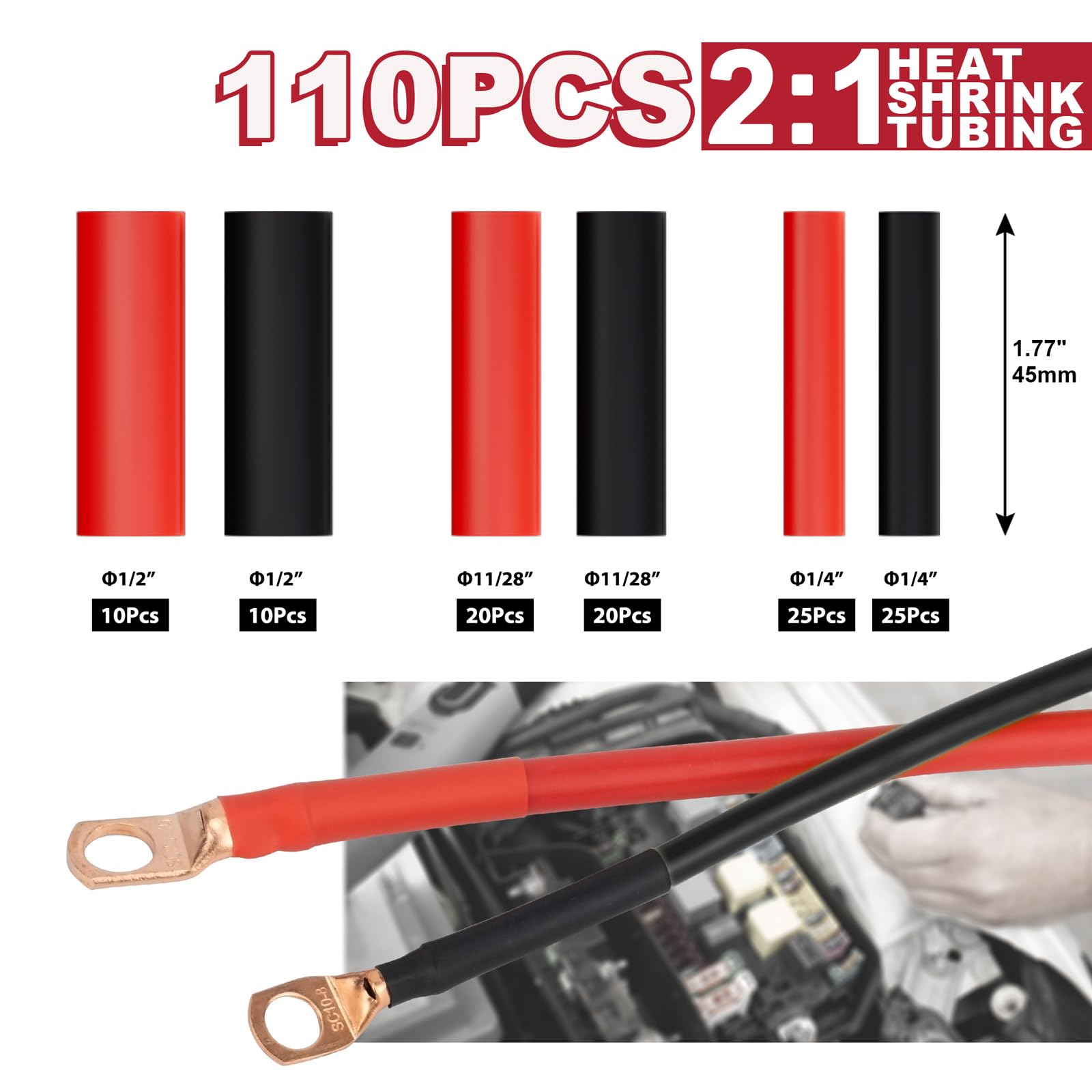 LOKYAN copper ring terminals 78pcs kit streamlines wiring projects