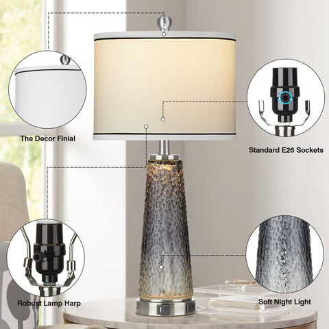 Lolokit chrome-based base complements crackle glass for stylish decor.