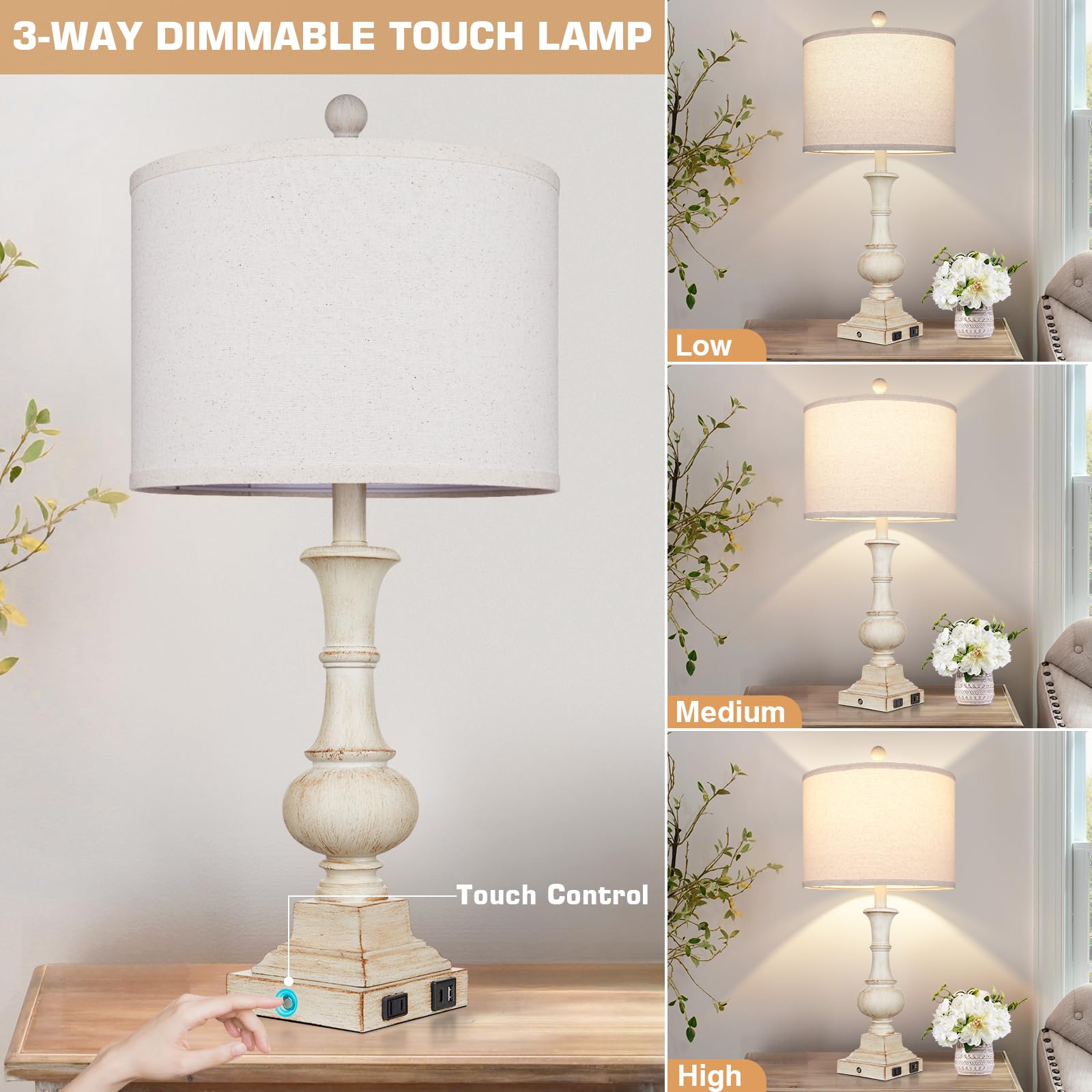 Lolokit touch control panel enables easy dimming and on/off at a glance.