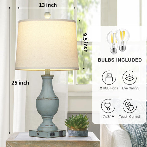 Lolokit table lamp with USB and AC ports for clutter-free charging.