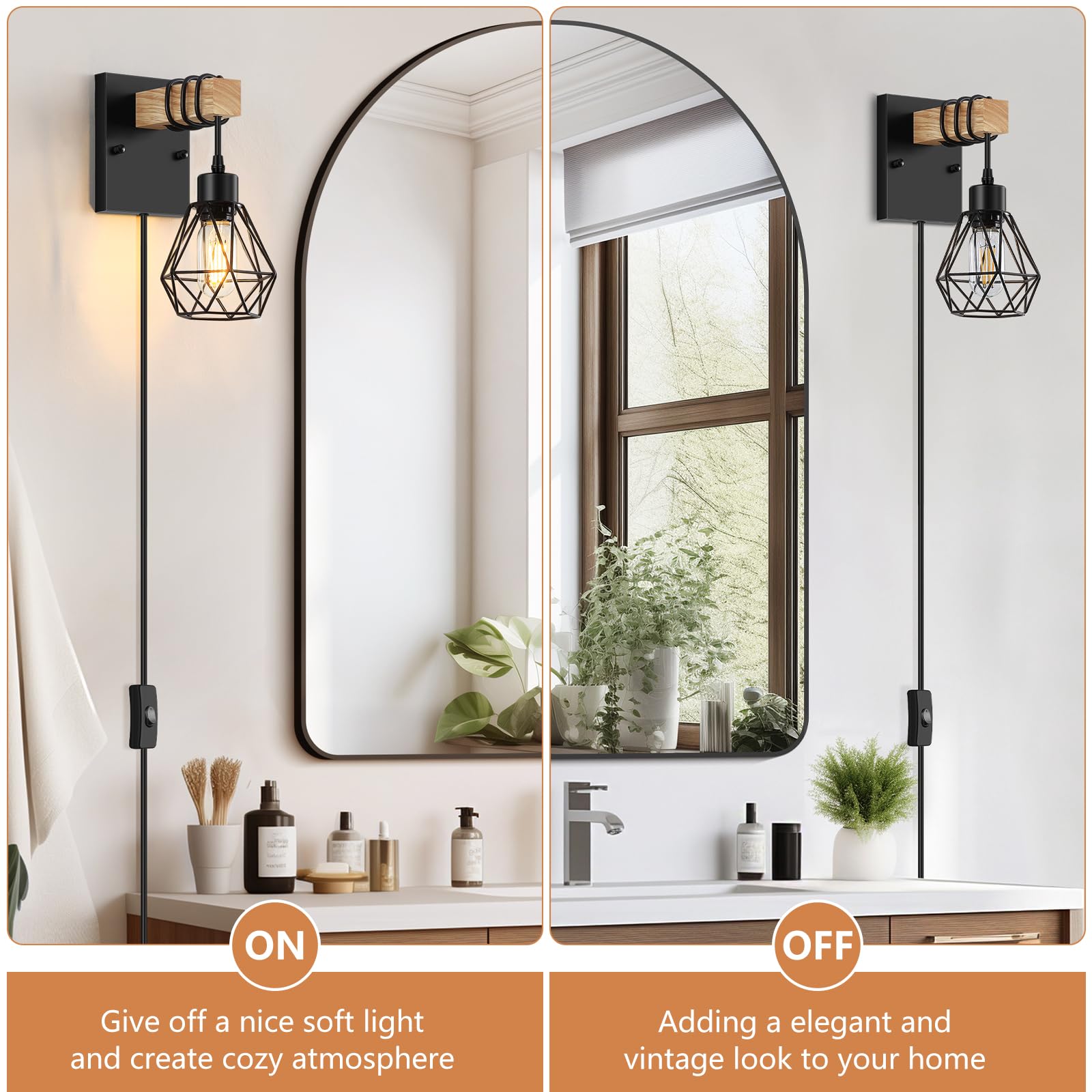 Lomoky wall sconce provides adjustable mood with various bulb options.