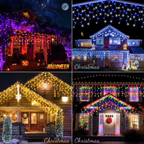 Lomotech color-changing icicle lights offer multiple color options and dynamic modes