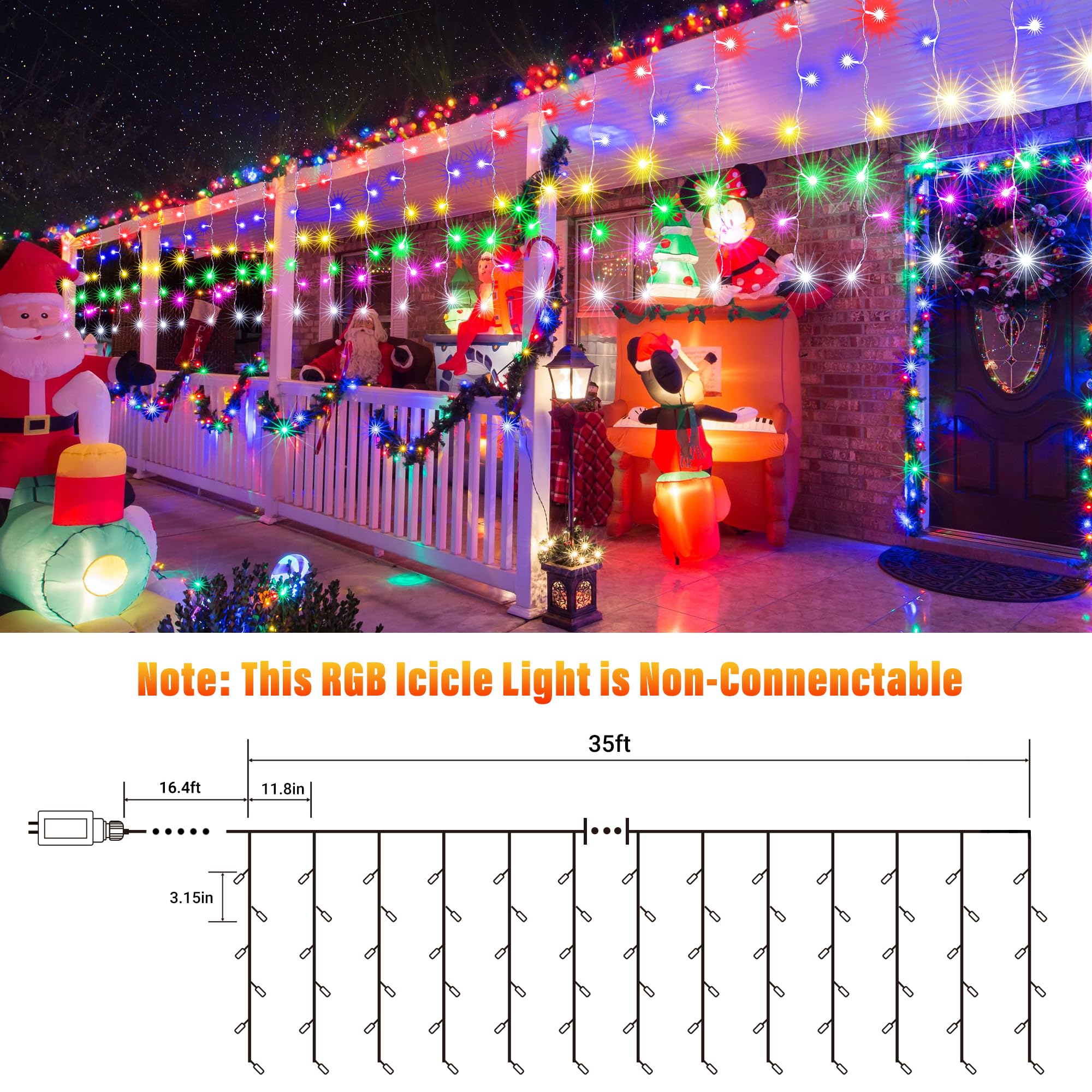 Lomotech wedding and party decor icicle lights add elegant ambience