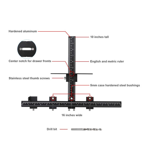 Lonfu cabinet template tool demonstrates quick left-right setup for efficient installation.