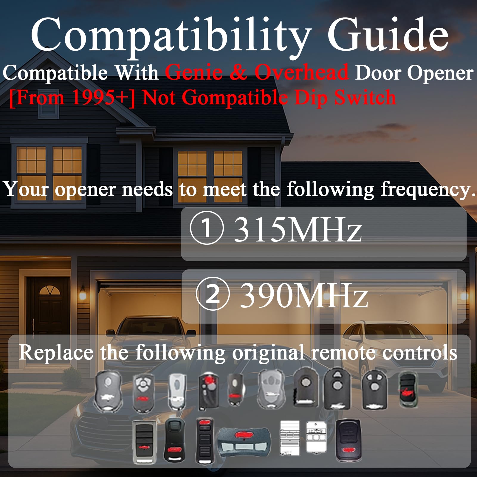 LongCtrl Genie replacement remote with simple programming and quick setup