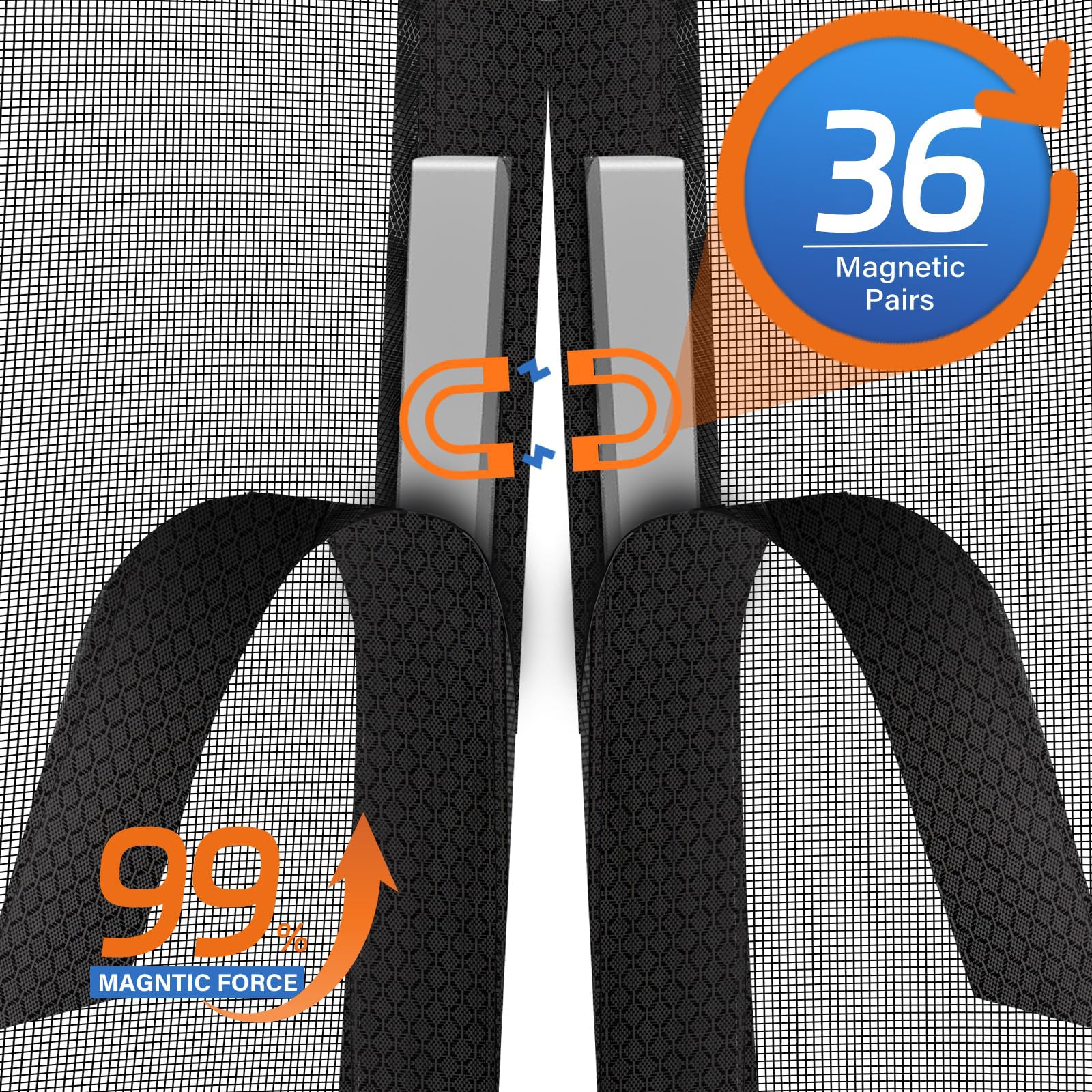 LONGEAS easy-install magnetic seal secures the screen without tools.