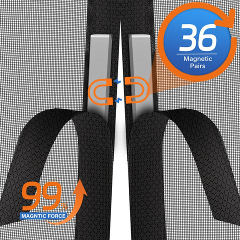 LONGEAS easy-install magnetic seal secures the screen without tools.
