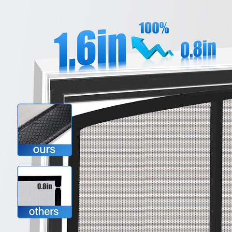 LONGEAS French-door-compatible screen door blends with door frame and keeps openings airy.