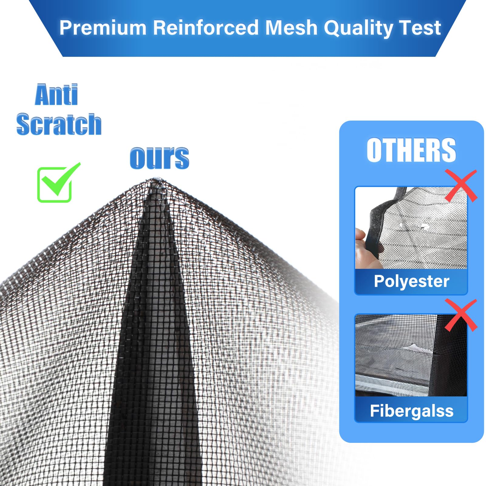 LONGEAS patio-door mesh acts as a reliable bug barrier while maintaining airflow.