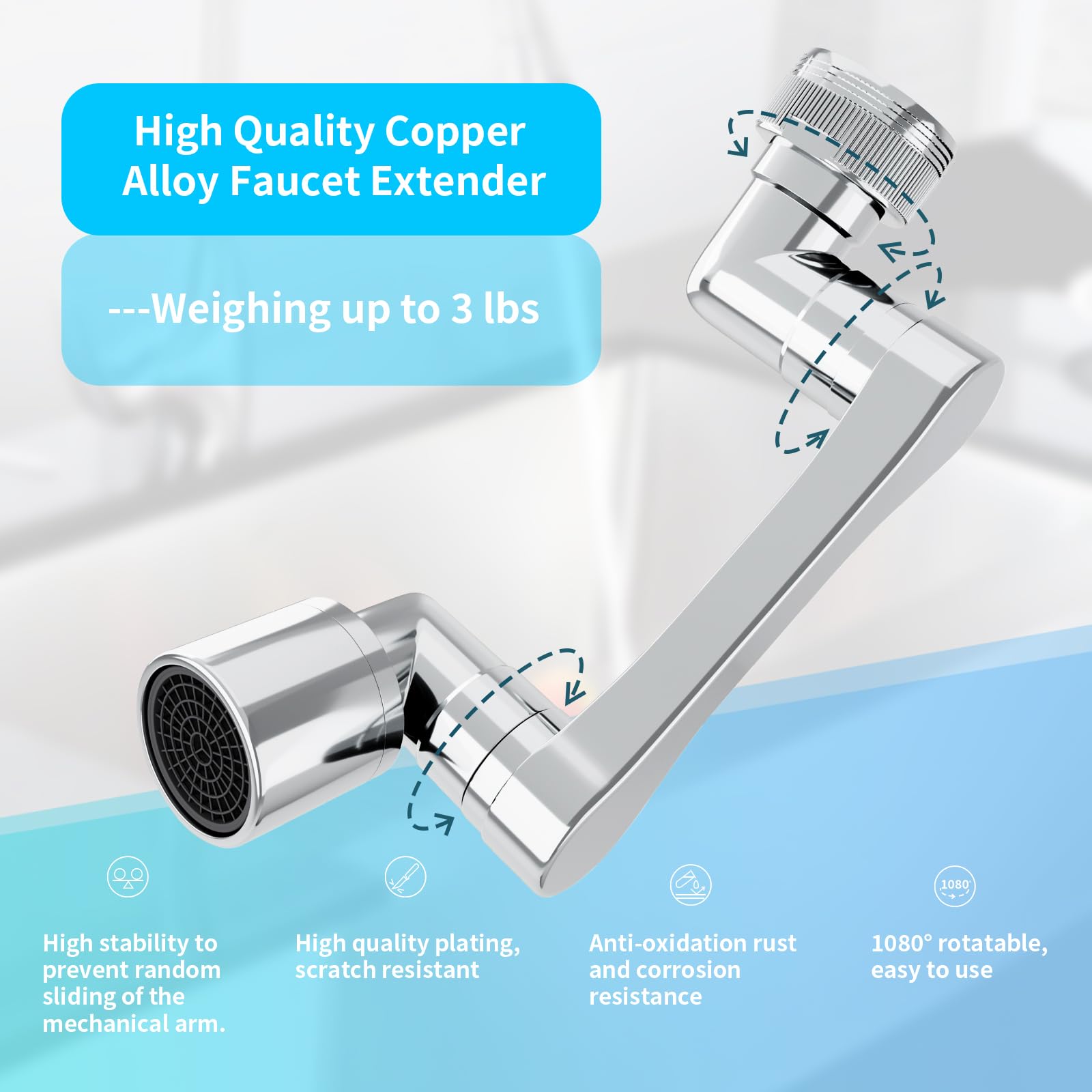 Longing Home triple splash filter delivers smoother water flow and filtration.