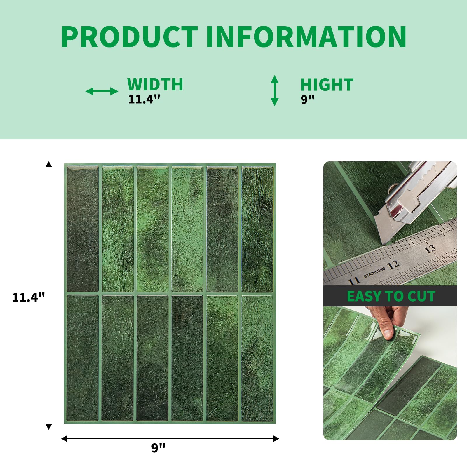 LONGKING packaging displays ten tiles for complete backsplash coverage.
