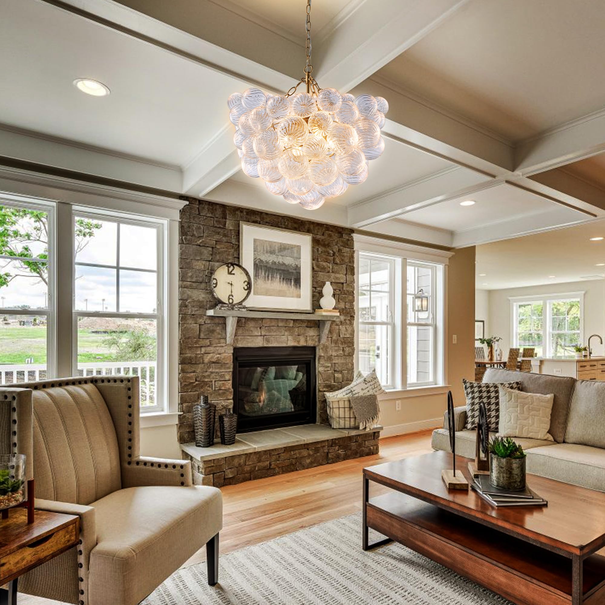 Longree chandelier includes installation hardware and support, easing first-time setup.