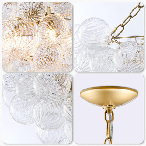 Longree bubble glass cluster creates a modern minimalist focal point