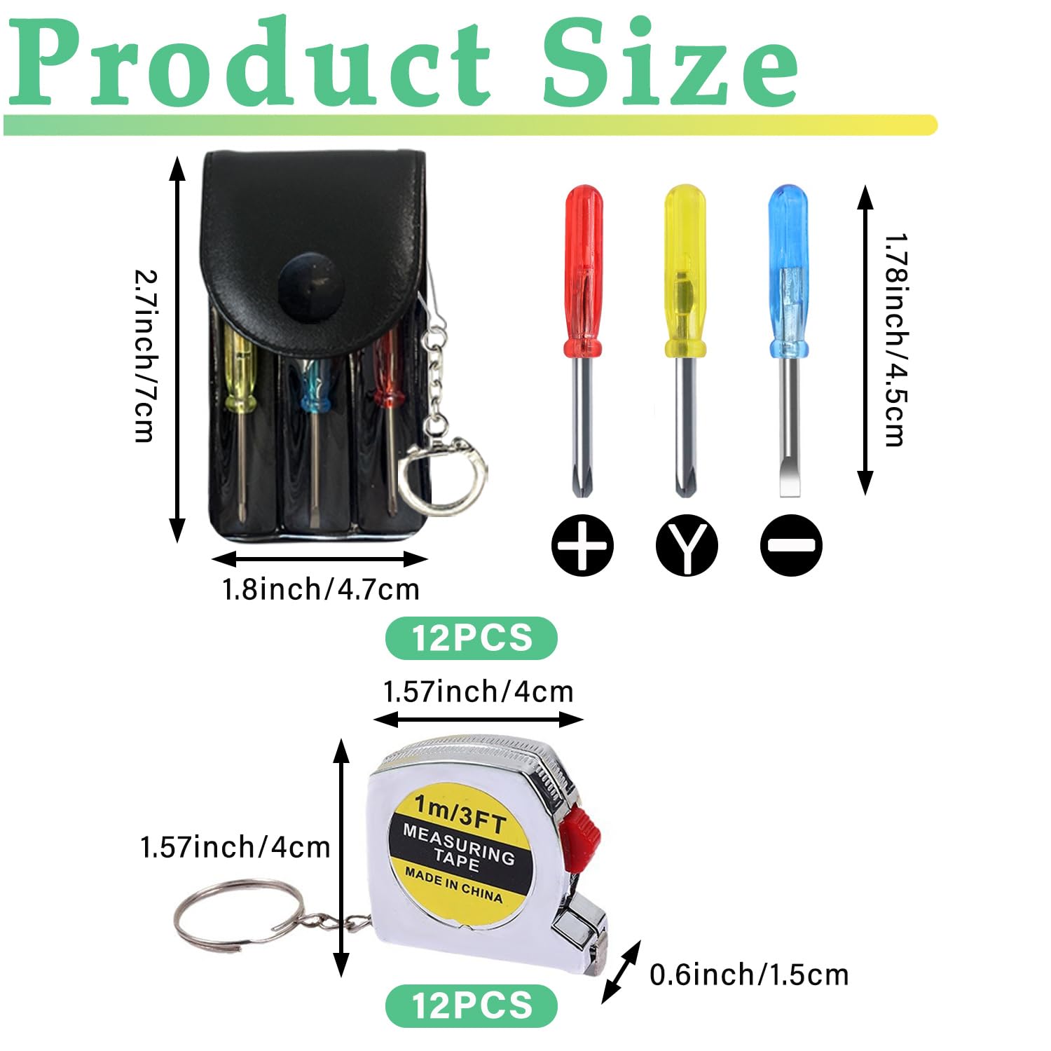 LonlyEagle three screwdrivers in keychain set for handy small repairs.