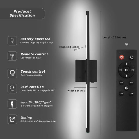 Lonruis wall sconce remembers last brightness and color temperature