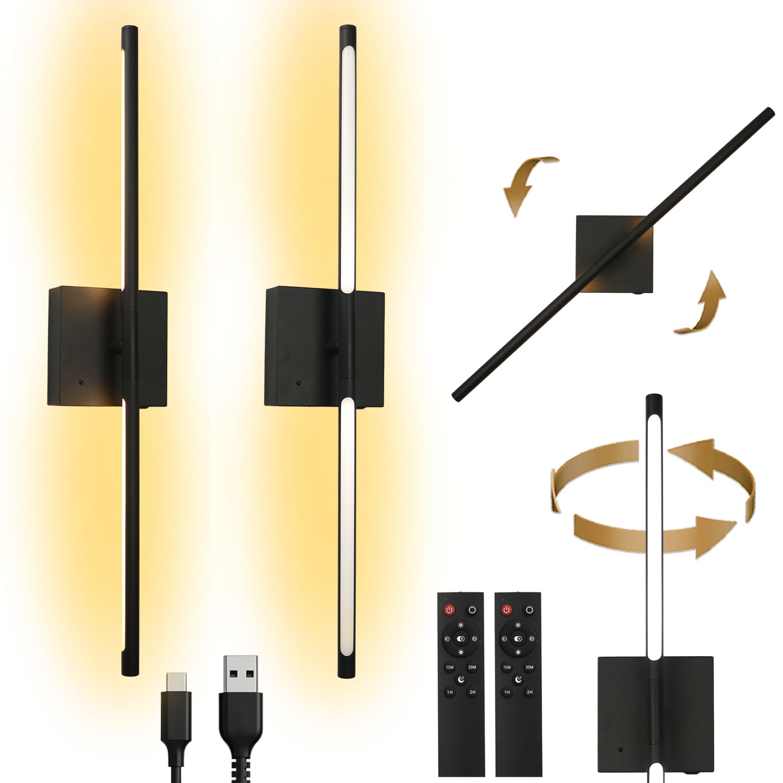 Lonruis battery wall sconce setup for easy cordless installation